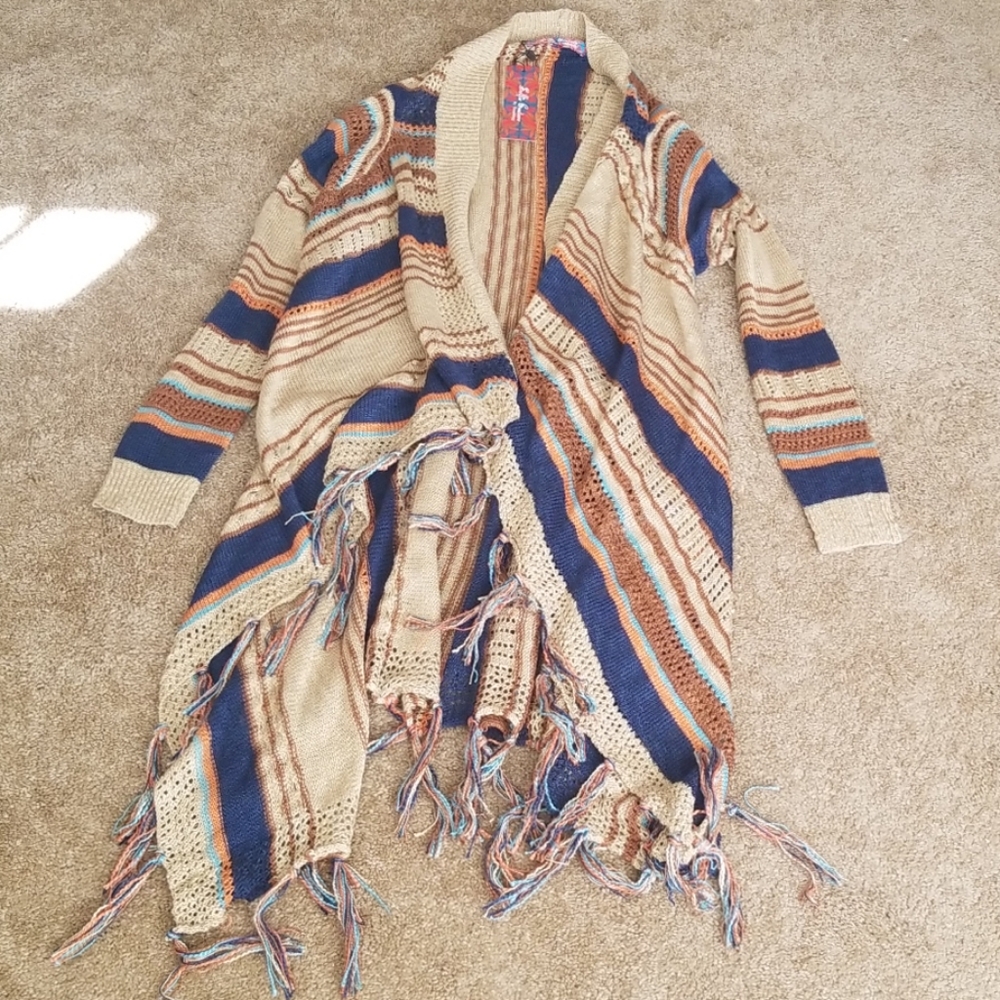 Boho fringe cardigan